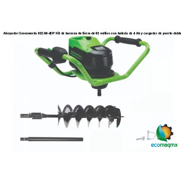 Ahoyador Greenworks 82EA8-4DP Kit de barrena de tierra de 82