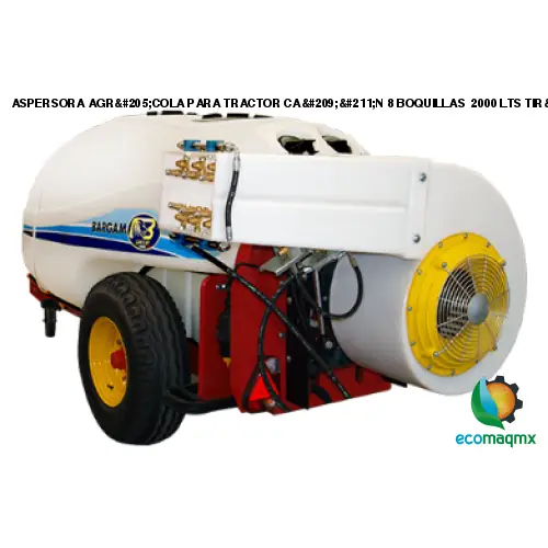 ASPERSORA AGRÍCOLA PARA TRACTOR CAÑÓN 8 BOQUILLAS 2000 LTS