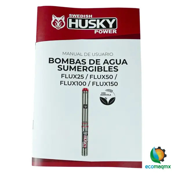 Bomba Sumergible De Agua Limpia Swedish Husky Power 1.5 Hp 110V Para Riego Agrícola FLUX150