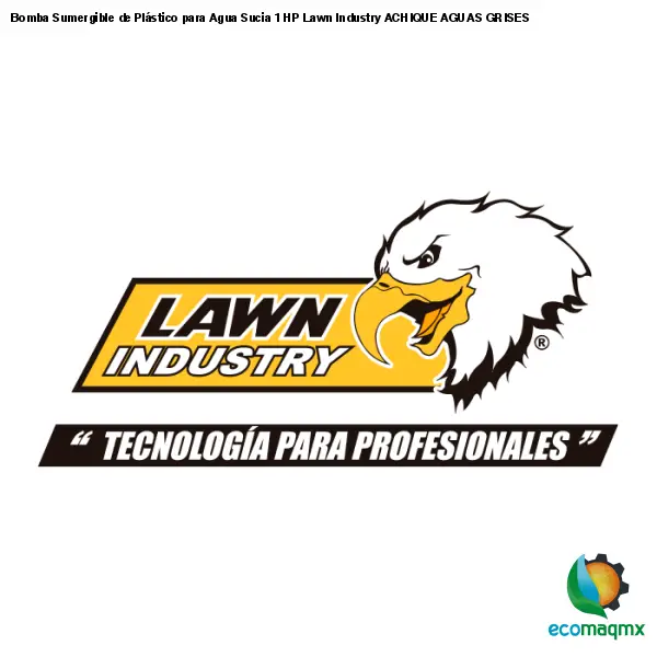 Bomba Sumergible de Plástico para Agua Sucia 1 HP Lawn