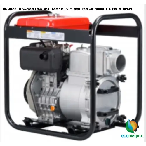 BOMBAS TRAGASÓLIDOS 4X4 KOSHIN KTY-100D MOTOR Yanmar L100N6