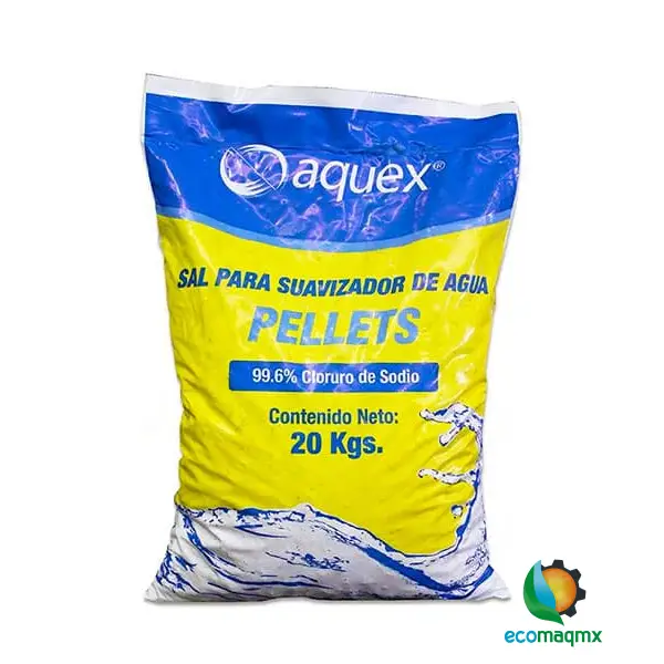 Bulto de Sal En Pellets para suavizador Aquex De 20 kg