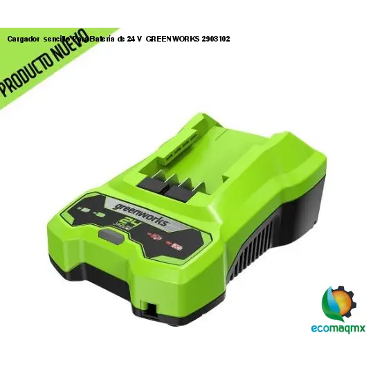 Cargador sencillo Para Batería de 24 V GREENWORKS 2903102