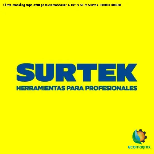 Cinta masking tape azul para enmascarar 1-1/2 x 50 m Surtek