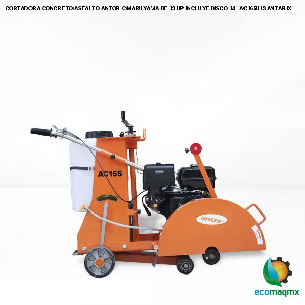 CORTADORA CONCRETO/ASFALTO ANTOR C/MARUYAMA DE 13 HP INCLUYE