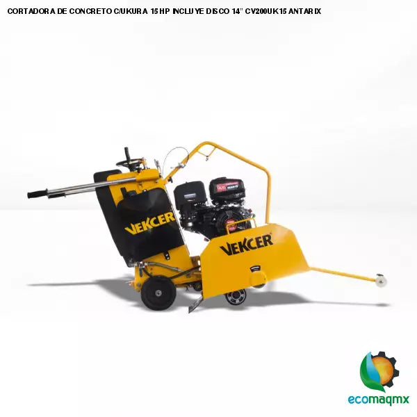 CORTADORA DE CONCRETO C/UKURA 15 HP INCLUYE DISCO 14”