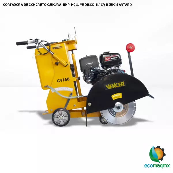 CORTADORA DE CONCRETO C/UKURA 15HP INCLUYE DISCO 14”