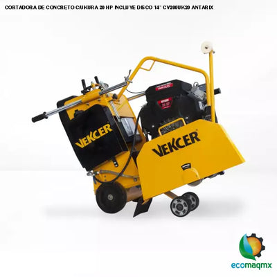 CORTADORA DE CONCRETO C/UKURA 20 HP INCLUYE DISCO 14”