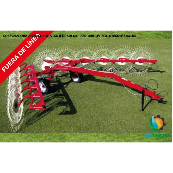 COSECHADORA AGRÍCOLA 12 AROS HIDRÁULICO 7.3M MURCIÉLAGO