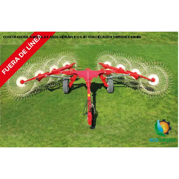 COSECHADORA AGRÍCOLA 8 AROS HIDRÁULICO 6.4M MURCIÉLAGO 8