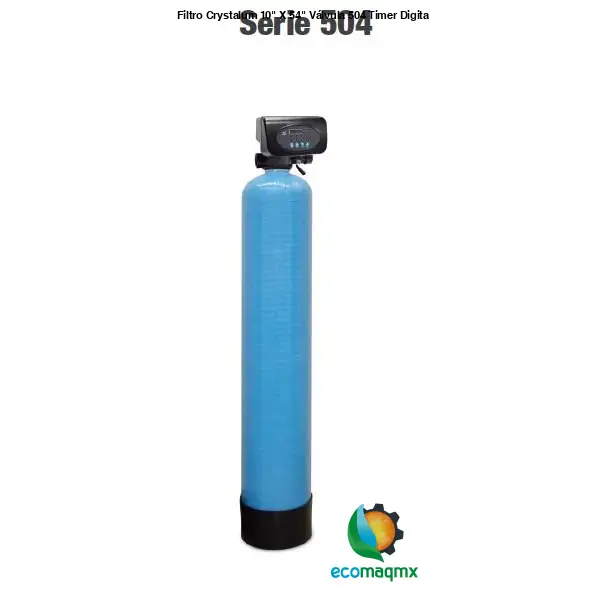 Filtro Crystalum 10’ X 54’ Válvula 504 Timer Digital