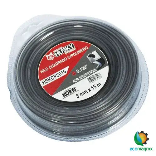 HILO CUADRADO C/POLIMERO 3 MM (0.120’’) 15M HSKCP3015