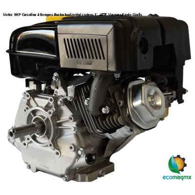 Motor 9HP Gasolina 4 tiempos flecha horizontal cuñero 1”.