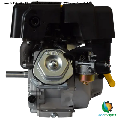 Motor 9HP Gasolina 4 tiempos flecha horizontal cuñero 1”.