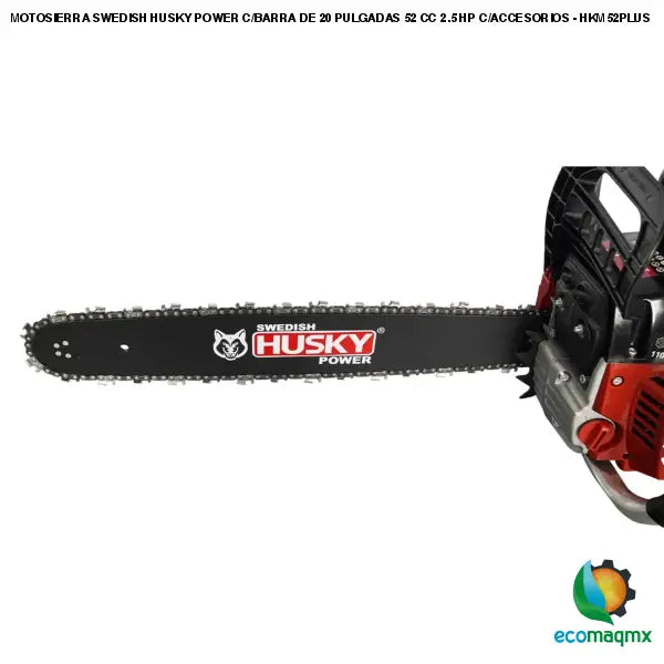 MOTOSIERRA SWEDISH HUSKY POWER C/BARRA DE 20 PULGADAS 52 CC