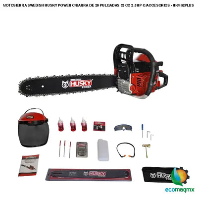 MOTOSIERRA SWEDISH HUSKY POWER C/BARRA DE 20 PULGADAS 52 CC