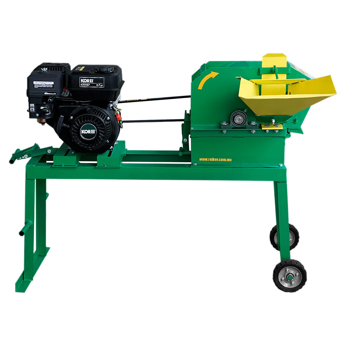 Molino Picadora Desintegradora de Forraje Modelo 1800 con Motor Korei 6.7 Hp a Gasolina Rkp1800b-kr67