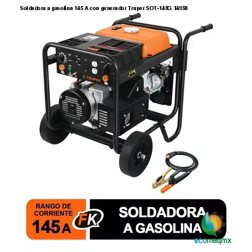 Soldadora a gasolina 145 A con generador Truper SOT-145G