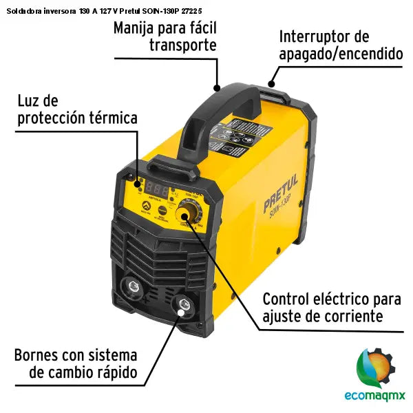 Soldadora inversora 130 A 127 V Pretul SOIN-130P 27225