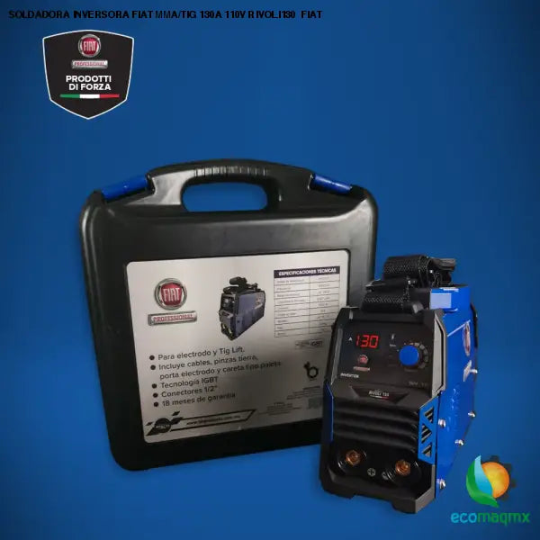 SOLDADORA INVERSORA FIAT MMA/TIG 130A 110V RIVOLI130 FIAT