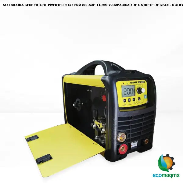 SOLDADORA KERHER IGBT INVERTER MIG / MMA 200 AMP 110/220 V.