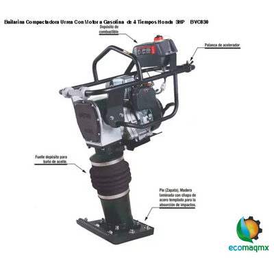 Bailarina Compactadora Urrea Con Motor a Gasolina de 4