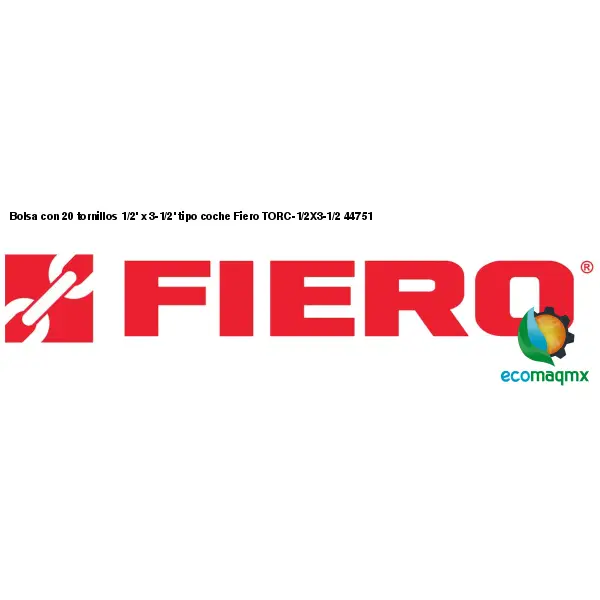 Bolsa con 20 tornillos 1/2’ x 3-1/2’ tipo coche Fiero