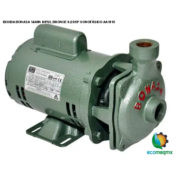 BOMBA BONASA 14/60N IMPUL BRONCE 0.25 HP MONOFÁSICO AA1915