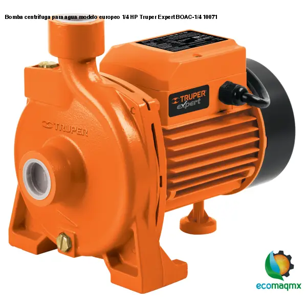 Bomba centrífuga para agua modelo europeo 1/4 HP Truper