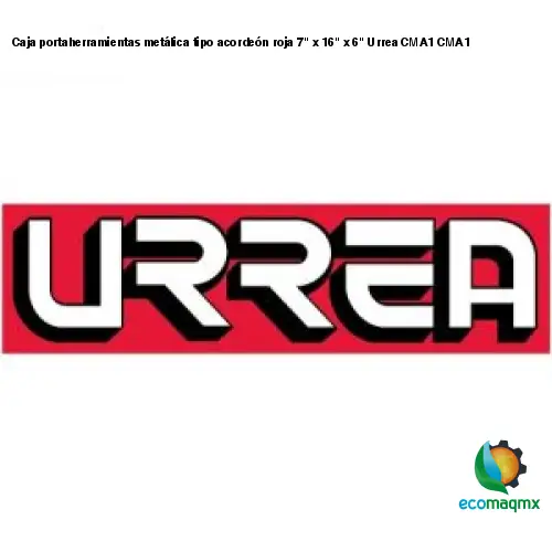 Caja portaherramientas metálica tipo acordeón roja 7 x 16 x
