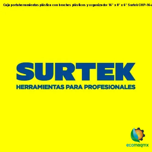 Caja portaherramientas plástica con broches plásticos y