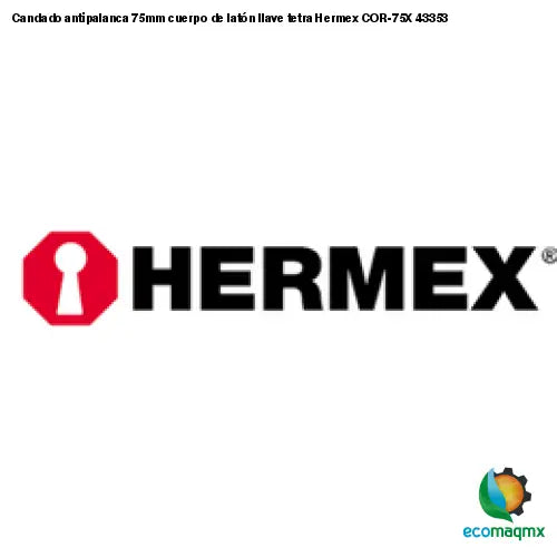 Candado antipalanca 75mm cuerpo de latón llave tetra Hermex