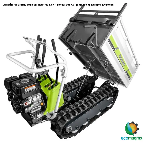 Carretilla de orugas con con motor de 5.5 HP Kohler con