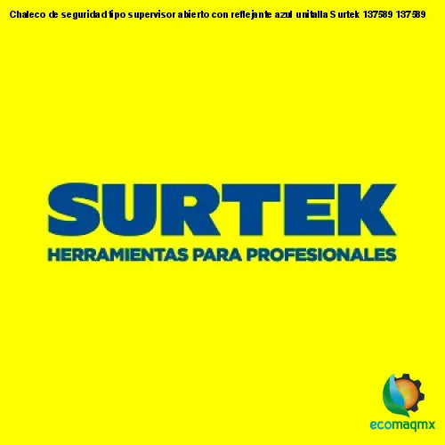 Chaleco de seguridad tipo supervisor abierto con reflejante