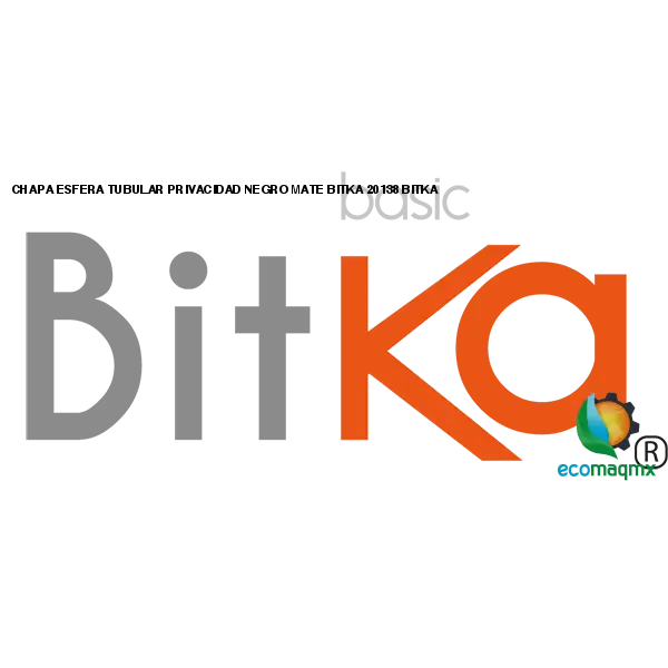 CHAPA ESFERA TUBULAR PRIVACIDAD NEGRO MATE BITKA 20138 BITKA