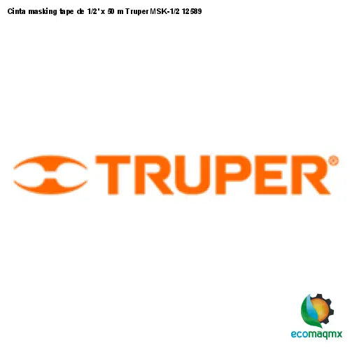 Cinta masking tape de 1/2’ x 50 m Truper MSK-1/2 12589