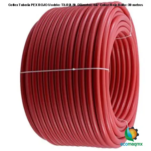 Coflex Tuberia PEX ROJO Modelo: TX-R2L30 Diámetro: 3/4
