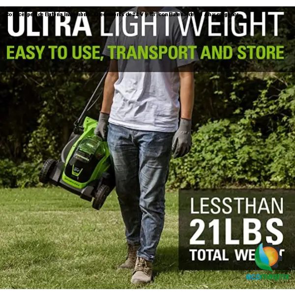 Cortacésped de Batería Inalámbrico Greenworks de 24 V y 13