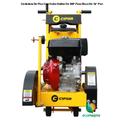 Cortadora De Piso Con Motor Kolher De 9HP Para Disco De 14