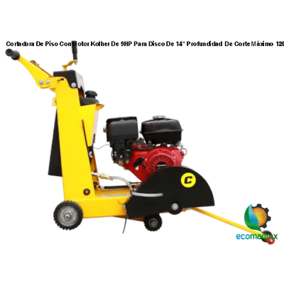 Cortadora De Piso Con Motor Kolher De 9HP Para Disco De 14