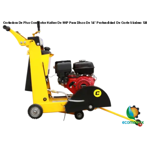 Cortadora De Piso Con Motor Kolher De 9HP Para Disco De 14