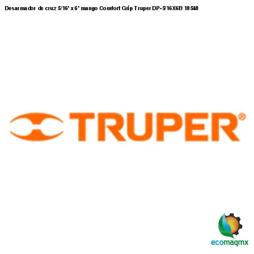 Desarmador de cruz 5/16’ x 6’ mango Comfort Grip Truper
