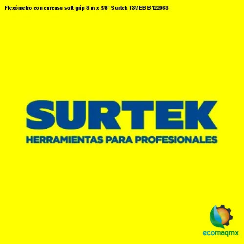 Flexómetro con carcasa soft grip 3 m x 5/8 Surtek T3MEB
