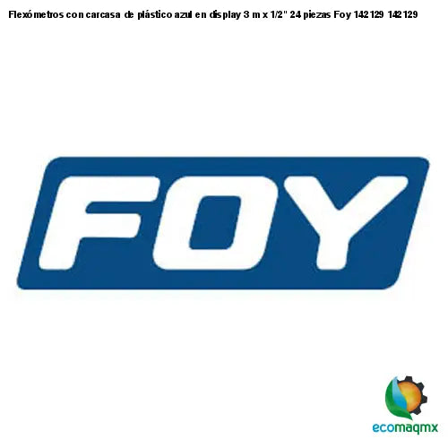 Flexómetros con carcasa de plástico azul en display 3 m x