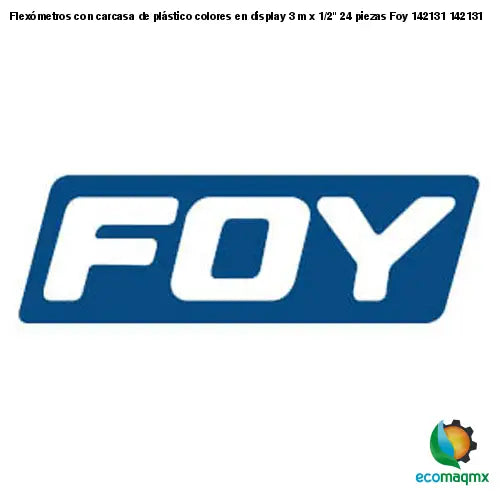 Flexómetros con carcasa de plástico colores en display 3 m x