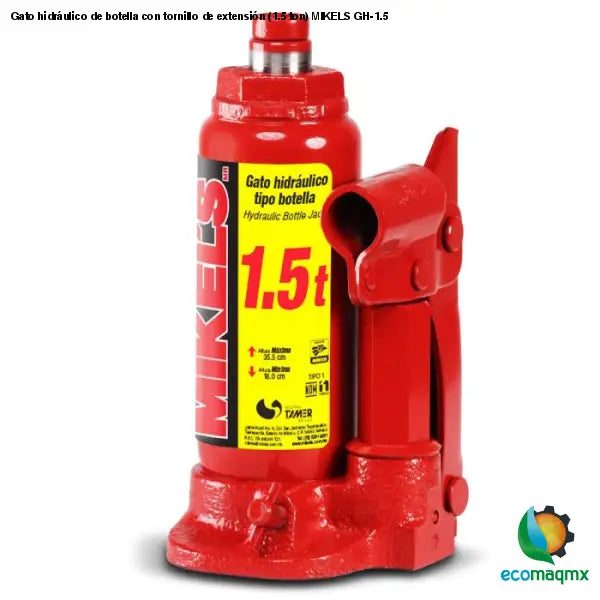 Gato hidráulico de botella con tornillo de extensión (1.5