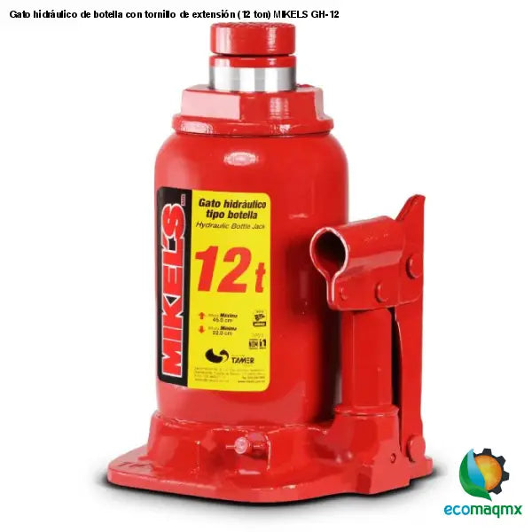 Gato hidráulico de botella con tornillo de extensión (12