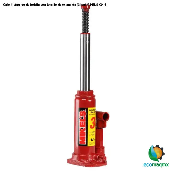 Gato hidráulico de botella con tornillo de extensión (3 ton)