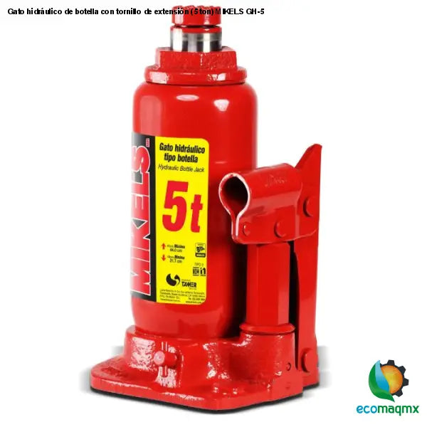 Gato hidráulico de botella con tornillo de extensión (5 ton)