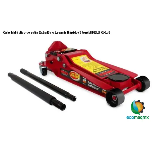 Gato hidráulico de patín Extra Bajo Levante Rápido (3 ton) MIKELS GXL-3